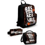 Coral High Siyah Basketbol Desenli 3’lü Okul Çanta Seti SET0123639