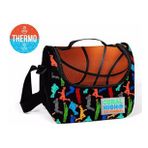 Coral High Sİyah Basketbol Desenli Termoslu Beslenme Çantası