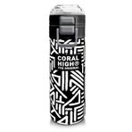 Coral High Siyah Beyaz Geometrik Desenli 500 ml Termos