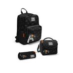Coral High Siyah Drone Desenli 3 lü Okul Çanta Seti SET0123691