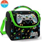 Coral High Siyah Fosforlu Yeşil Gamer Desenli Isı Yalıtımlı Kumaş Thermo Beslenme Çantası 5 Litre 11887