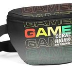 Coral High Siyah Gri Gamer Baskılı Erkek Çocuk Bel Çantası