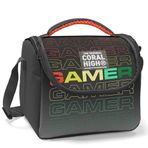 Coral High Siyah Gri Gamer Isi Yalitimli Beslenme Cantasi - Erkek Cocuk