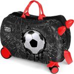 Coral High Siyah Kids Futbol Desenli Otur-Çek Çocuk Valizi 16369 - Kırmızı - Beyaz - Siyah