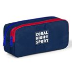 Coral High Sport İki Gözlü Lacivert Kırmızı Kalem Çantası