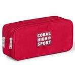Coral High Sport Kırmızı Kalem Çantası - İki Gözlü Kalemlik