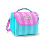Coral High Turkuaz Pembe Çizgili Desenli Thermo Beslenme Çantası 11787