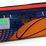 Coral High Turuncu Lacivert Basketbol Uc Bolmeli Kalem Cantasi - Erkek Cocuk