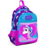 Coral High Üç Bölmeli Okul Çantası Mor Pembe Renkli Tasarım 31x42x17 Cm Kız Çocuklar İçin