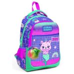 Coral High Üç Gözlü Kız Çocuk Ilk ve Orta Okul Çantası - Mor Pembe Unicorn