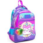 Coral High Üç Gözlü Kız Çocuk Ilk ve Orta Okul Çantası - Pembe Unicorn Dondurma