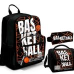 Coral High Uclu Ilk Ve Ortaokul Okul Canta Seti - Siyah Basketbol - Erkek Cocuk