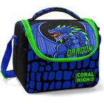 Coral High Yalıtımlı Beslenme Çantası - Siyah Mavi Yeşil Dragon 5 Litre Kapasite Kaliteli Malzeme - Lacivert Yeşil Dragon