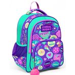 Coral High Yesil Mor Uc Bolmeli Ilkokul Okul Sirt Cantasi - Kiz Cocuk