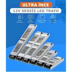 Coral Light Ultra Slim Sessiz Şerit Led Trafosu Metal 12 V Led Trafo Adaptör