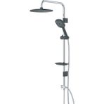 Coral Soft Tepe Başlıklı Duş Sistemi Seti - Krom - Siyah