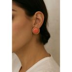 Coral Tasarım Çelik Küpe P101S2211