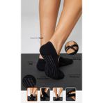 Çorap Diyarı Kaydırmaz Silikon Baskı Tabanlı Pilates Yoga Fitness Bale Dans Aktivite Çorabı 3 Çift - 35 - 40 - Siyah