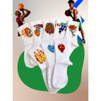 Çorap Dünyam 8'li Seri Basketbol Neşeli Kolej Tenis Çorap - 40 - 44 - Renkli