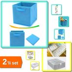 Çorap & Havlu Çekmece Düzenleyici + Mavi Dolap Organizer 2Li Set – Evorg5