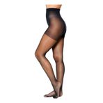 ÇorapDiyari Maxi Fit 15 Parlak Büyük Beden Siyah Külotlu Çorap Siyah 6XL