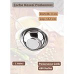 Çorba Kasesi Paslanmaz Kase Yoğurt Kasesi Mini Boy Çelik 12,5 Cm Gri