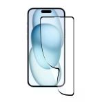 Corcishop Apple İphone 15 Plus Tam Kaplayan Fiber Nano Ekran Koruyucu Cam