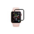Corcishop Apple Watch Se 44Mm Tam Kaplayan Temperli Cam Full Ekran Koruyucu Siyah