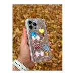 Corcishop İphone 15 Pro Max Uyumlu Kılıf 3D Kabartmalı Emoji Kalp Kelebek Rıch Gırl Yazılı Cool Kreasyon Case