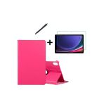 Corcishop Pad X8 Pro Uyumlu 11.5 İnç 360° Dönebilen Standlı Tablet Kılıfı Ekran Koruyucu Ve Kalem Seti Pembe