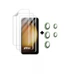 Corcishop Samsung Galaxy S24 Ultra Tam Kaplayan Ekran Koruyucu Nano + Kamera Lens Koruyucuyeşil