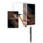 Corcishop Samsung Galaxy Tab S7 Fe Lte Sm-T737 12.4 İnç Şeffaf Silikon Kılıf + Nano Ekran Koruyucu + Kalem