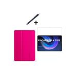 Corcishop Xiaomi Mi Pad 6 11 Inç Uyumlu Uyku Modlu Smart Tablet Kılıfı Ekran Koruyucu Ve Kalem Seti Pembe