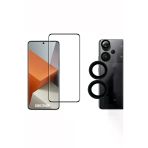 Corcishop Xiaomi Redmi Note 13 Pro Plus Tam Kaplayan Edge Kavisli Ekran Koruyucu + Kamera Koruyucu Set