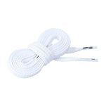 CORD ON - Ayakkabılar, botlar ve spor ayakkabılar için günlük düz standart polyester bağcıklar. Rahat ve pratik - 1 çift, beyaz, 90 cm - 4/5 eyelets