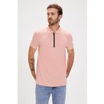 Cord Polo Yaka Pembe Erkek Tişört