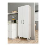 Cordoba Çok Amaçlı Dolap 2 Kapaklı 6 Raflı Sığ Derinlik Banyo Hol 60x170 Cm