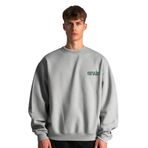 Coredra Focus Oversize Sweatshirt Gri Melanj, M, sweatshirt-focus-gri, gri melanj, erkek