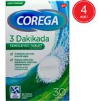 Corega 3 Dakikada Diş Protezi Temizleyici 4x30'lu Tablet