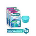 Corega 3 Dakikada Temizleyici 30 Tablet 3 Adet + Corega Protez Diş Saklama Kutusu