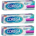 Corega 40G x 3 Adet Tat İçermez Yapıştırıcı Krem Diş Protezleri İçin Güçlü Tutucu Özellik