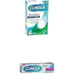 Corega Antibakteriyel Protez Beyazlatıcı Tablet 30'Lu + Tat İçermez Protez Yapıştırıcı 40Gr