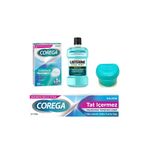 Corega diş protez temizleyici, tatsız diş protez yapıştırıcısı, listerine cool mint