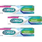 Corega Naneli Diş Protezi Yapıştırıcı 40 gr x 3 Suya Dayanıklı Uzun Süreli Etki ile Güçlü Tutuş