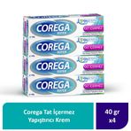 Corega Super Tat İçermez 4x40 gr Diş Protezi Yapıştırıcı Krem