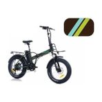 Corelli Broster Mooner Fat Bıke Elektrikli Katlanır Bisiklet 42CM Hd 20 Jant 7 Vites Metalik Kahverengi - Çok Renkli