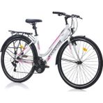 Corelli Byme 28 18 Bayan Şehir Bisikleti Beyaz-Pembe-Gri - Beyaz - Pembe