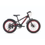 Corelli Fatboy MD Disk Fren 7 Vites 20 Jant Siyah Beyaz Kırmızı Fat Bike Çocuk Bisikleti