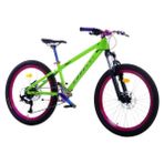 Corelli Jump Up - 24 Jant 12'' Kadro 9 Vites Dağ Bisikleti - Yeşil / Mor Rainbow Siyah