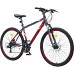 Corelli Trivor 2.1 28 Jant 18'' Hidrolşk Disk Frenli Şehir Bisikleti Koyu Gri - Kırmızı Beyaz - Gri - Kırmızı - Beyaz